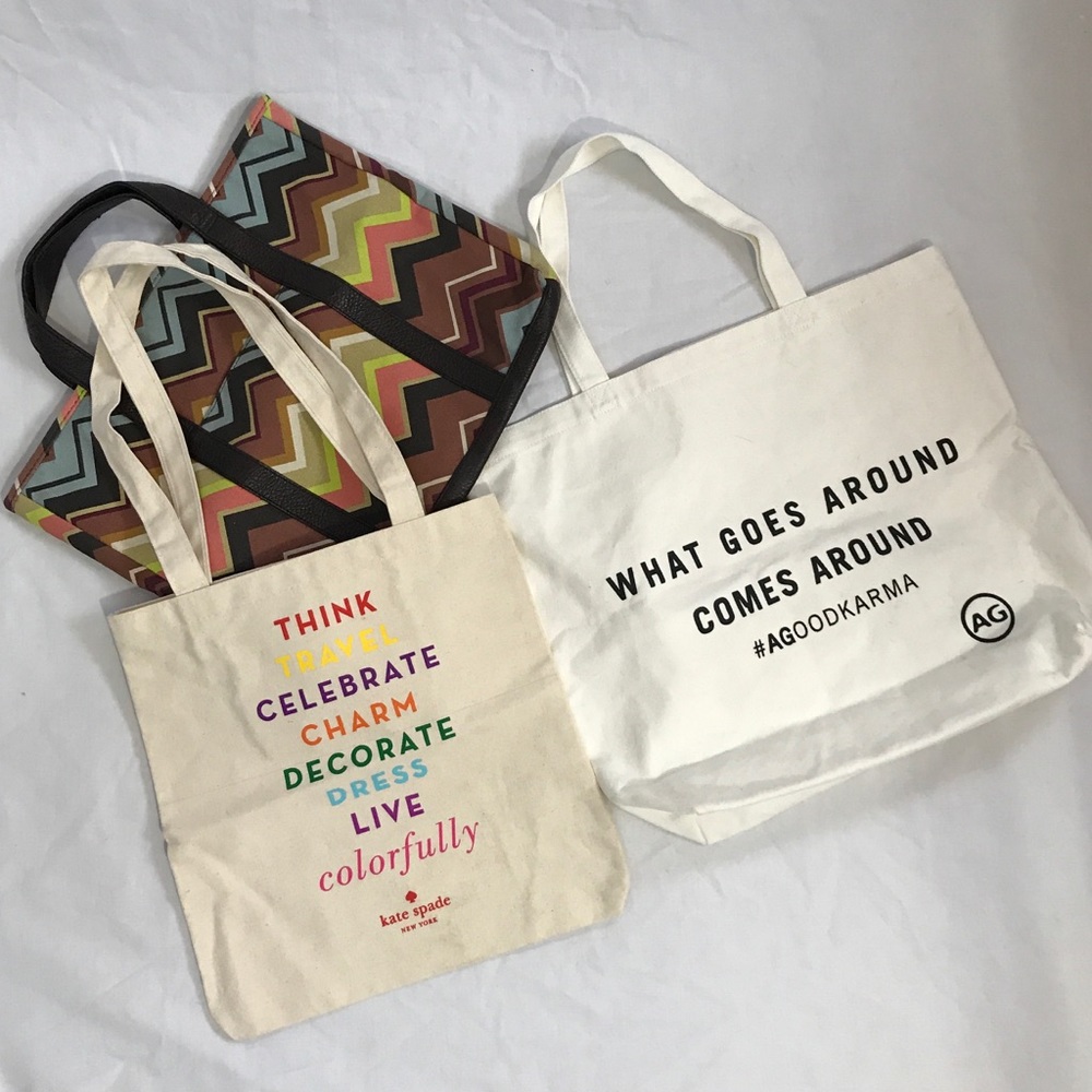Set of Three Tote Bags Kate Spade AG Missoni